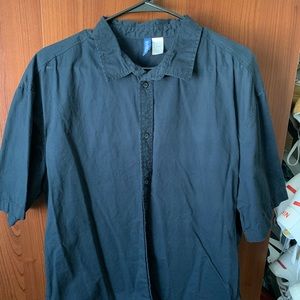 H&M Navy Blue Button Up
